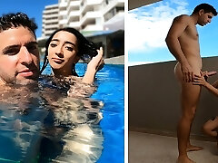 ARGENTINIAN Breezy is Picked Up From The Swimming Pool and FUCKED in her Hotel Room