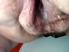 Grubby wet pussy after fucking 6 boys and squirting some