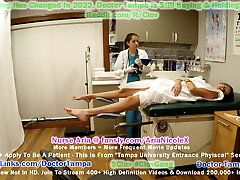 Become Doc Tampa & Examine Angel Santana With Nurse Aria Nicole During Abasing Gyno Exam Required 4 New Students!