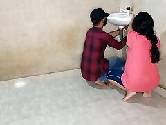 Nepali Bhabhi Greatest Ever Fucking With Young Plumber In Bathroom! Desi Plumber Romp In Hindi Voice