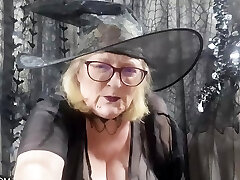 Wicked Mature Witch with huge tits and a rod hungry muff