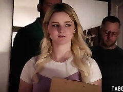 Innocent Teenage Blonde Double Pussy Fucked By Two Older Guys - Eliza Eves