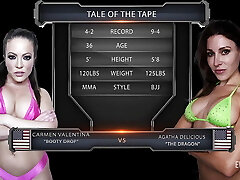 Agatha Delicious vs Carmen Valentina - Sexy Cougar's Battle For Predominance
