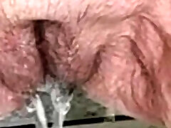 Horny granny MariaOld pissing after teasing and play with labia