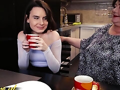 19 Year Old Teen Darcy Dark Licks Out Her Big Ass BBW girlfriend Edina