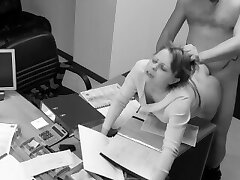 Seduction of office secretary caught on hidden security web cam