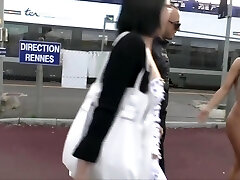 She Unclothes At The Station Passerby Cant Resist And Smashes His Caboose