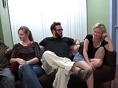 Group intercourse with a pair of hot lassies