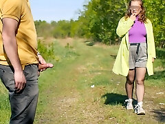 A day in the life of an hindi exhibitionist and a stranger. Buxom passer-by gets a throatful of cum today. XSanyAny