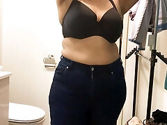 Housewife Changing Dress - Striptease In Bra And Panty Housewife Changing Dress - Striptease In Bra And Panty