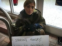 Messy Homeless Girl Gives Up Her Stinky Pussy For Money