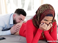 Steamy AF hijab lady with big booty Maya Farrell is pounded from behind