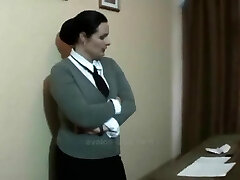 Busty mature domina and her submissive thrall