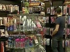 Gay guy in public shop forced to drill