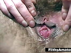 Girl-girl pissing hairy pussies