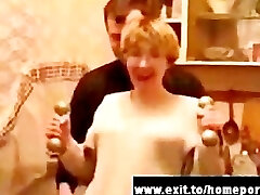 Trio drunk Russian Moms fucked at party