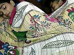 Indian cheating wife pummeling with another man but caught! Hindi lovemaking