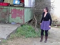 German Redhead Granny loves a Countryside Pounding