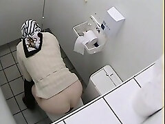 Granny got her caboose on toilet voyeur video while pissing