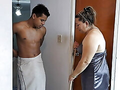 I fuck my stepmother getting out of the bathroom