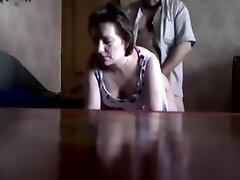 Hidden cam flashing a Russian unfaithful wife smashed doggystile by her lover.