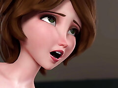 Big Hero 6 - Aunt Cass Very First Time Anal (Animation with Sound)