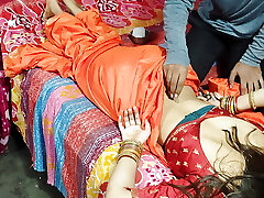 Uber-cute Saree blBhabhi Gets Mischievous With Her Devar for roughsex after ice massage on her back in Hindi