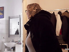 GERMAN SCOUT - Ginormous natural Tits BBW Mature Kathy Deep Pickup for Casting Screw