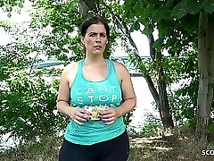 GERMAN SCOUT - BIG Caboose BBW MATURE TALK TO Screw AT STREET CASTING