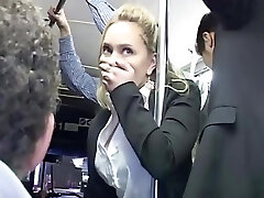 Ash-blonde Groped On the bus