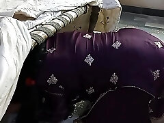 Desi Stepmom Gets Stuck While Sweeping Under the Bed When Stepson Fucks her and Jism out her Immense Bum - Family Sex
