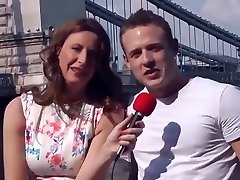 Dame Reporter Interview a Young Guy they end up having Romp