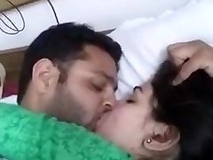 Freshly married couple capturing their sex moments