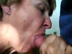 An incredible swallowing of dude's cock from awesome granny