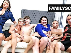 Romped up Grandpa and Grandson Sunday Orgy
