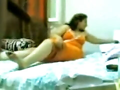 Chubby happy and perverted Pakistani housewife was riding her boy