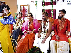 Desi queen BBW Sucharita Full foursome Swayambar hardcore erotic Night Group fuck-fest gangbang Full Movie ( Hindi Audio ) 