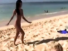 sexy cute big bosoms girl outdoor fuck on beach 01
