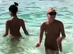 sexy cute big bosoms girl outdoor fuck on beach 01