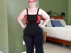 Striptease: My Milkshake brings all the men to the yard, Jiggling her fat ass and showing off her giant abdomen V193
