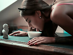 SANKTOR 056 - Inked TEEN IN THE BATH WITH MILK SANKTOR 056 - Inked TEEN IN THE BATH WITH MILK