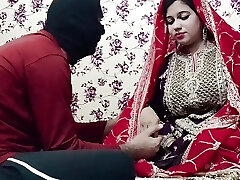 Indian Desi Sexy Bride with her Hubby on Wedding Night