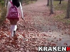 Krakenhot - Uber-cute provocative college girl at the park