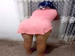 Horny mature desired to be pummeled while looking out the window