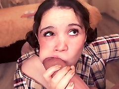 Huge dick in her facehole