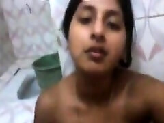 Busty Indian Teen Rubbing Her Cootchie