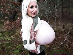 Chubby Blonde MILF Showing Her Big Mammories