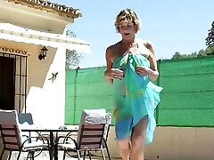 A Day at the Pool with Big-chested Mature Bombshell Mrs. M