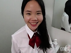 Pov Cute 18yo Japanese Schoolgirl Gets A Huge Facial After She Fellates Her Stepfathers Dick To Thank Him For Her New Smartphone