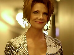 Lingerie-clad cougar with massive fake tits sucking a yam-sized black cock Lingerie-clad cougar with massive fake tits sucking a yam-sized black cock